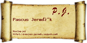 Pascus Jermák névjegykártya